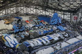 Supporters de l'OM au stade Vélodrome